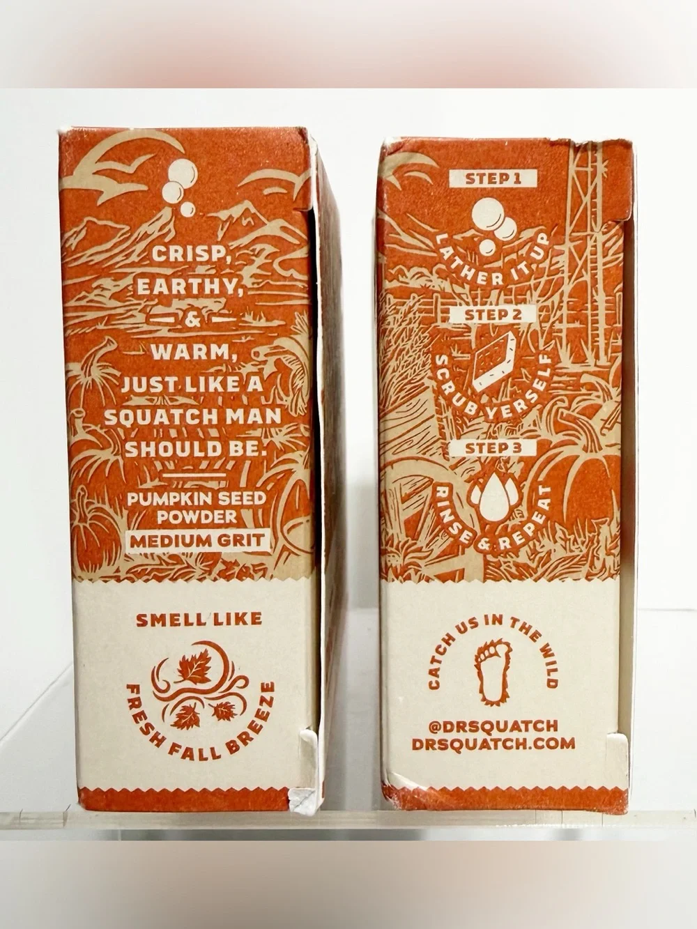 {Set of 2} DR. SQUATCH Halloween Limited Edition DRUNK'N PUMPKIN Bar Soap NEW